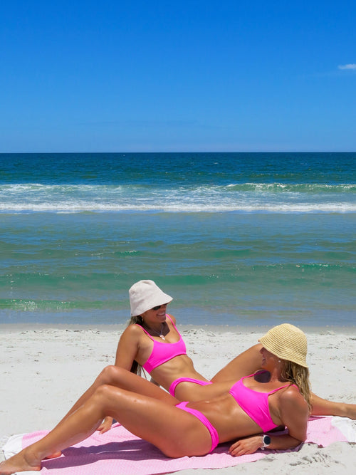 Cove Bikini Bottoms - Pink Flame